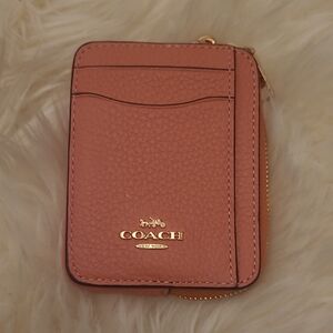 Coach Blush Leather Card Wallet